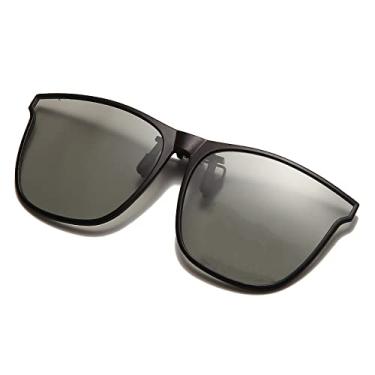 Imagem de Óculos de sol polarizados clipe de óculos masculinos fotocromáticos para motorista de carro óculos de visão noturna antirreflexo vintage óculos quadrados oculos, descolorir, um