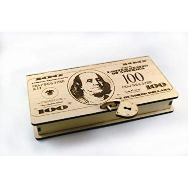 Imagem de Caixa de madeira – Porta-dinheiro – Caixa de joias para notas e itens pequenos – 17,78 x 10,16 x 31,75 cm. - Ótima ideia de presente - Feito pela SPL Woodcraft Ukraine