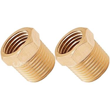 Imagem de Vixen Horns Encaixe redutor de rosca de latão NPT macho de 1/4" NPT fêmea para tanques de trem/buzina de ar - pacote de dois acessórios VXA3814-2