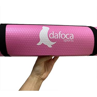 Imagem de Tapete Colchonete Para Academia Ioga Pilates Treino Funcional 180x50cm EVA DF1030 Rosa Dafoca