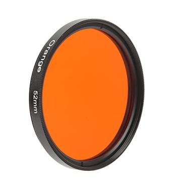 Imagem de Filtro de Lente de Câmera, Moagem de Alta Definição Filtro de Lente de Câmera de 52 Mm à Prova d'água de Baixa Reflexão Ultra Alta Definição Com Caixa de Armazenamento para Câmeras Digitais (Laranja)