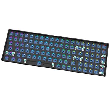 Imagem de 85% Kit de teclado mecânico TKL, 100 KEYS ANTI-GHOSTING RGB 3 Métodos de conexão Kit de teclado ergonômico de troca a quente black