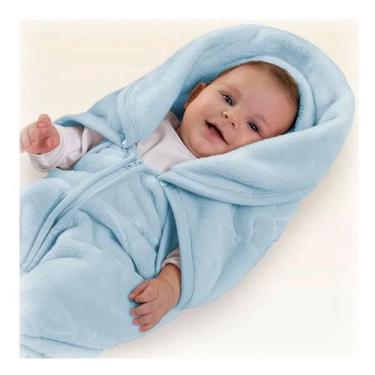 Imagem de Cobertor Baby Sac Touch Texture Azul - Jolitex Ternille