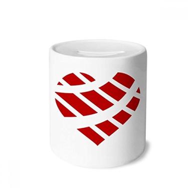 Imagem de DIYthinker Caixa vermelha em forma de coração para dinheiro em forma de coração para presente de cofrinho