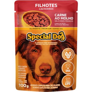 Imagem de Ração Úmida Special Dog Sachê Carne para Cães Filhotes - 100 g