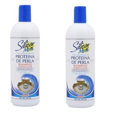 Imagem de Kit Com 2 Shampoo Fortificante Silicon Mix Perla 473ml