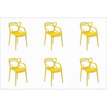 Imagem de Kit 6 Cadeiras Allegra Rivatti Amarelo
