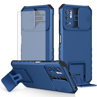 Imagem de Asuwish Capa de telefone para Xiaomi Redmi Note 10 5G com protetor de tela de vidro temperado e capa de câmera deslizante suporte suporte acessórios de célula protetora Poco M3 Pro/Redme Note 10T G5