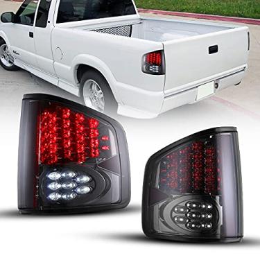 Imagem de Conjunto de luz traseira de LED para Chevy S10 / 94-04 GMC Snoma / 1996-2000 Isuzu Hombre 1994-2004, substituição de lâmpada traseira preta fumada, par de luzes traseiras esquerda + direita