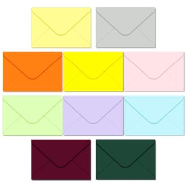 Imagem de 150 pacotes de envelopes de vale-presente, mini envelopes de 10 cores, porta-cartões de presente, envelopes de cartão de visita (10 x 7 cm) (multicolorido)