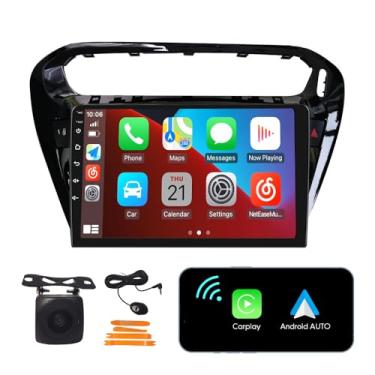 Imagem de [2G + 32G] Carplay Android Auto Touchscreen Autoradio Estéreo Carro Navegação GPS Unidade de Cabeça de Rádio FM WiFi Espelho Link Multimedia Player GPS Rádio DSP para Peugeot 301 2013-2016 Preto