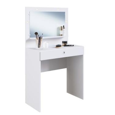 Imagem de Penteadeira Com Espelho Iluminação LED Star Art in Móveis - Branco