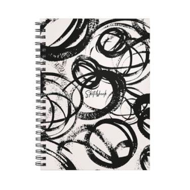 Imagem de Sketchbook Caderno De Desenho Lírico Abstrato A4 Riscas de Giz 180g