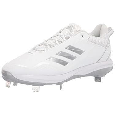 Imagem de adidas Tênis de beisebol masculino Icon 7, Branco/Prata Metálico/Prata Metálico, 39
