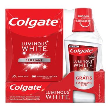 Imagem de Creme Dental Colgate Luminous White 3 Unidades de 70g cada e Ganhe Enx