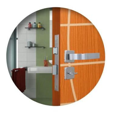 Imagem de Fechadura Para Banheiro Roseta Módena Alumínio MGM