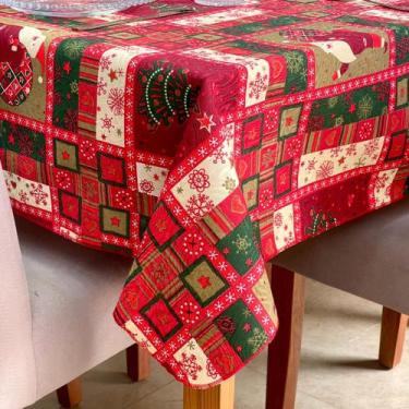 Imagem de Toalha De Mesa Retangular Estampada Natal Mesa de Jantar Natalina - Mi
