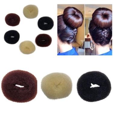 Imagem de Kit 05 Donuts Rosquinha Anel Coque Cabelo Penteado Dunets Famosos Loir