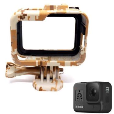 Imagem de Suporte Armação Moldura Frame GoPro 8 Black - Camuflado Marrom - Shoot