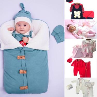 Imagem de Saida maternidade menino menina 80% algodão confotável aquece dias fri