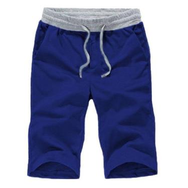 Imagem de Bermuda de moleton masculina fitness - Wooks, P, Azulmarinho