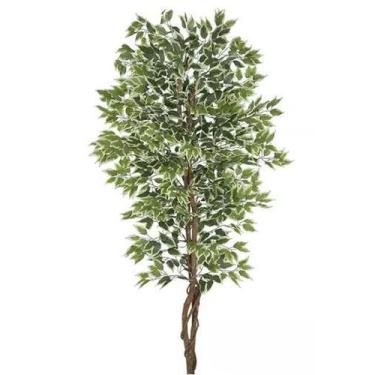 Imagem de Planta Árvore Artificial Ficus Verde Creme 2,1m - FLORESCER DECOR