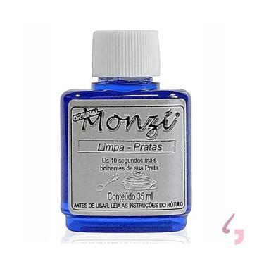 Imagem de Limpa Prata Monzi 35ml Limpeza Joias Polimento Original Azul