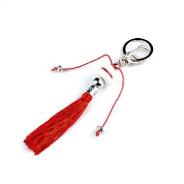 Imagem de Chaveiro Zé Pelintra Chapéu e Pompom Vermelho 15cm em Murano - Lua Mís
