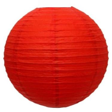 Imagem de Kit 8 Luminária Japonesa Papel 40 cm Vermelha - Galleria 77