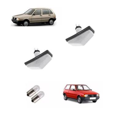 Imagem de Lanternas Pisca Lateral Lente Cristal + Lâmpadas Para Fiat Uno / Premi