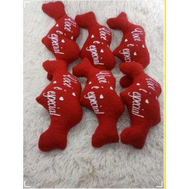 Imagem de coração de moletom pelúciado vermelho de bracinhos  - rocha do mar 