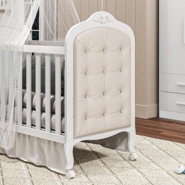Imagem de Kit Capitonê Berço 2 Peças Elô Móveis Peroba material sintético Bege