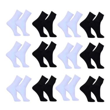 Imagem de Kit 12 Pares De Meia Cano Alto Masculino Sport - Loppas