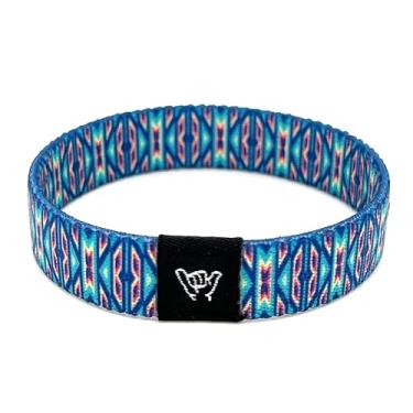 Imagem de Hang Loose Bands - Pulseira Southwestern para homens, mulheres e adolescentes - Estampa tribal confortável e Boho - Pulseira reversível estilo ocidental, Medium: 7.5" (for large wrists), Material de