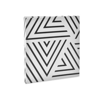 Imagem de Álbum de fotos Ical, encadernação tradicional, para 300 fotos 10x15cm - envelope plástico transparente - linha Formas - modelo geométrico - preto e branco - 273