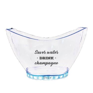 Imagem de Champanheira Com Led Personalizada Save Water - Krystalon