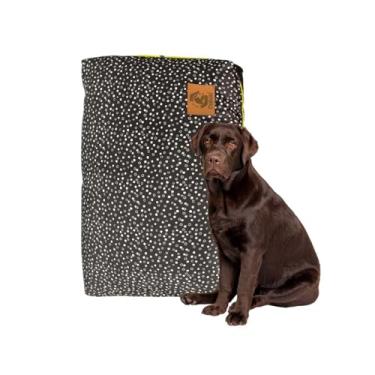 Imagem de Almofada Para Cachorro Grande Caminha Pet Para Pitbull Pastor Alemão 110x125 Cm Tamanho Gg (Dots Preta)