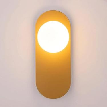 Imagem de Luminária de parede LED de luxo para cabeceira, 7W, para sala de estar, escada de entrada, corredor e quarto (dourada)