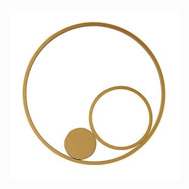 Imagem de Arandela de parede LED redonda moderna, luminária de parede estilo anel nórdico, luminárias de parede circulares, luminárias de parede para decoração de sala de estar, luminárias de cabeceir