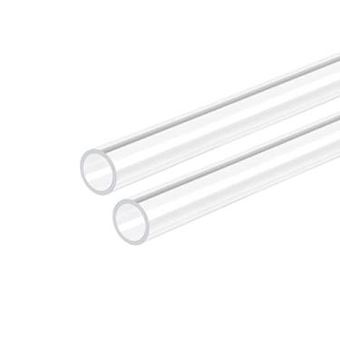 Imagem de DMiotech 2 tubos de acrílico transparente de 13 mm x 15 mm, tubo de plástico rígido para tubo de água de aquário, sistema de resfriamento de água, encanamento