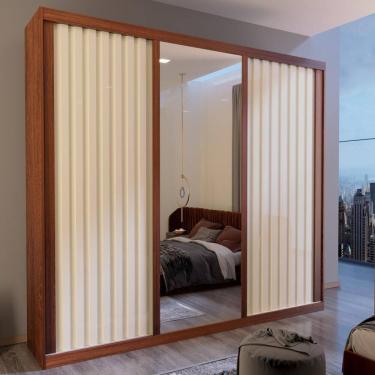 Imagem de Guarda Roupa Casal Petra 3 Portas 4 Gavetas Bom Pastor