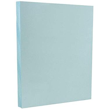 Imagem de JAM PAPER Cartolina Vellum Bristol 30,4 kg - 215,9 x 279,4 mm (8 1/5.1 cm x 27.9 cm) - Azul - 50 folhas/pacote