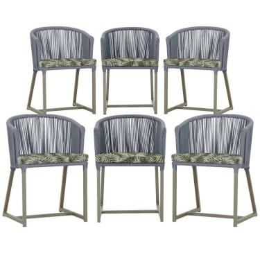 Imagem de 6 Cadeiras de Jantar Área Noronha em Alumínio