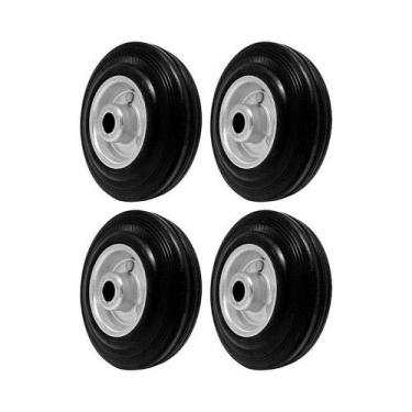 Imagem de Kit 4 un roda 512 maciça borracha 5 pol 100kg p/ rodízio - AJAX