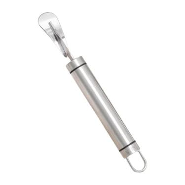 Imagem de Fenteer Descascador de frutas cítricas Abridor Ergonômico Cabo curvo Fácil de descascar Cortador Descascador de frutas aço inoxidável para Cozinha Cítricos