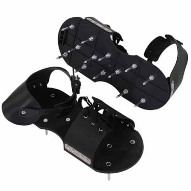 Imagem de Esquirla 2 peças sapatos de ponta aeradores de gramado sola aeradora compacta eficiente para pátio jardim sapatos aeradores de gramado para revestimentos, Prego 5.0cm