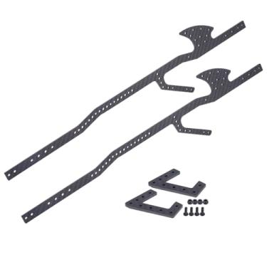 Imagem de 1/10 Performance Carbon LCG Chassis Kit with Gearbox & Shock Absorbers for RC Crawler SCX10 & Capra Upgrade Parts (Carbon Fiber Rails)