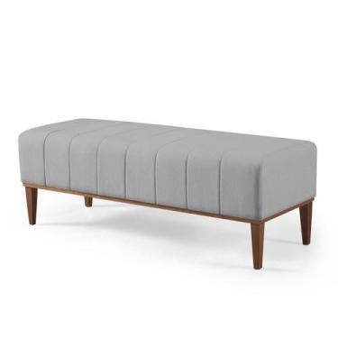 Imagem de Recamier Calçadeira 140cm Domênico - Due Decor, Linho Prime Prata