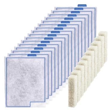 Imagem de Cartuchos de filtro grandes compatíveis com filtro Aqueon QuietFlow LED PRO tamanho 20, 30, 50, 75/filtro de energia tamanho 20, 30, 50, 55/75, E tamanho interno 40 e filtro canister (pacote com 16+10