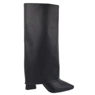 Imagem de Bota Capa Cano Alto Com Bico Fino Preto-Feminino